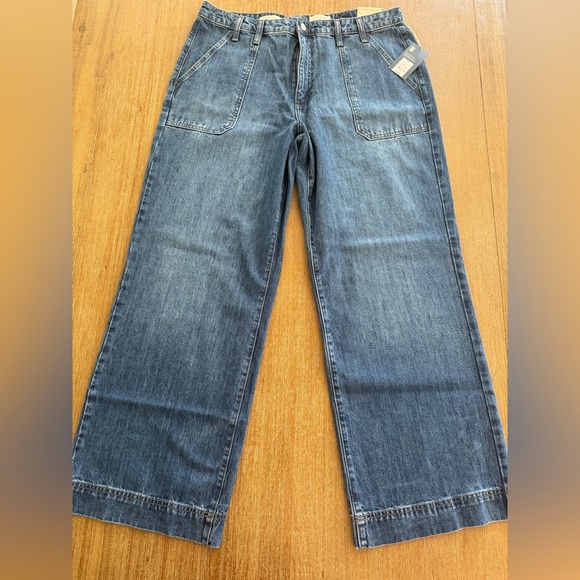 Women's High-Rise Wide Leg Jeans - Universal Thread Medium Wash - Picture 7 of 8